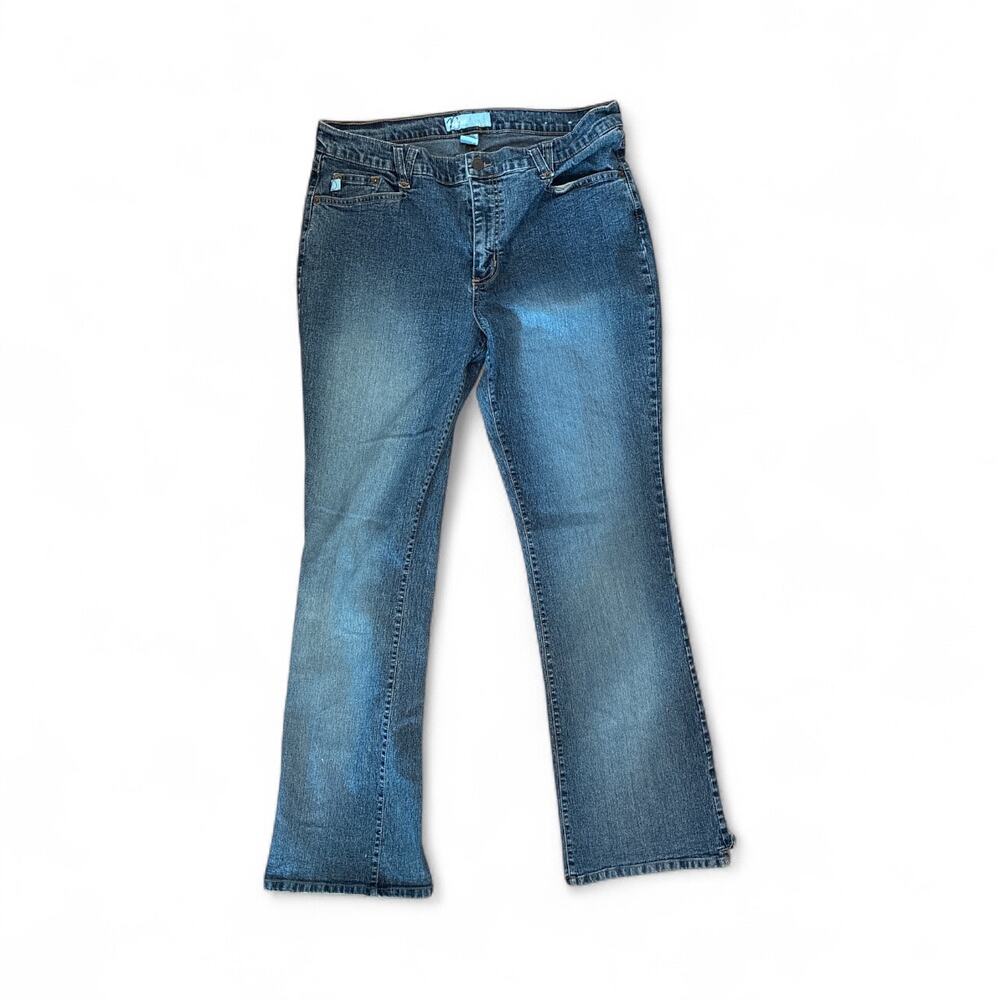 Duplex Women’s Y2K Boot-Cut blue jeans size 16
